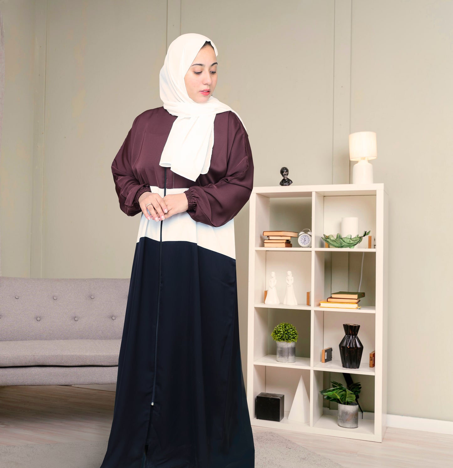 Three-Tone Modest Abaya