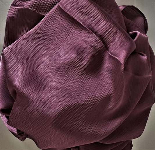Purple Crinkle Silk Hijab