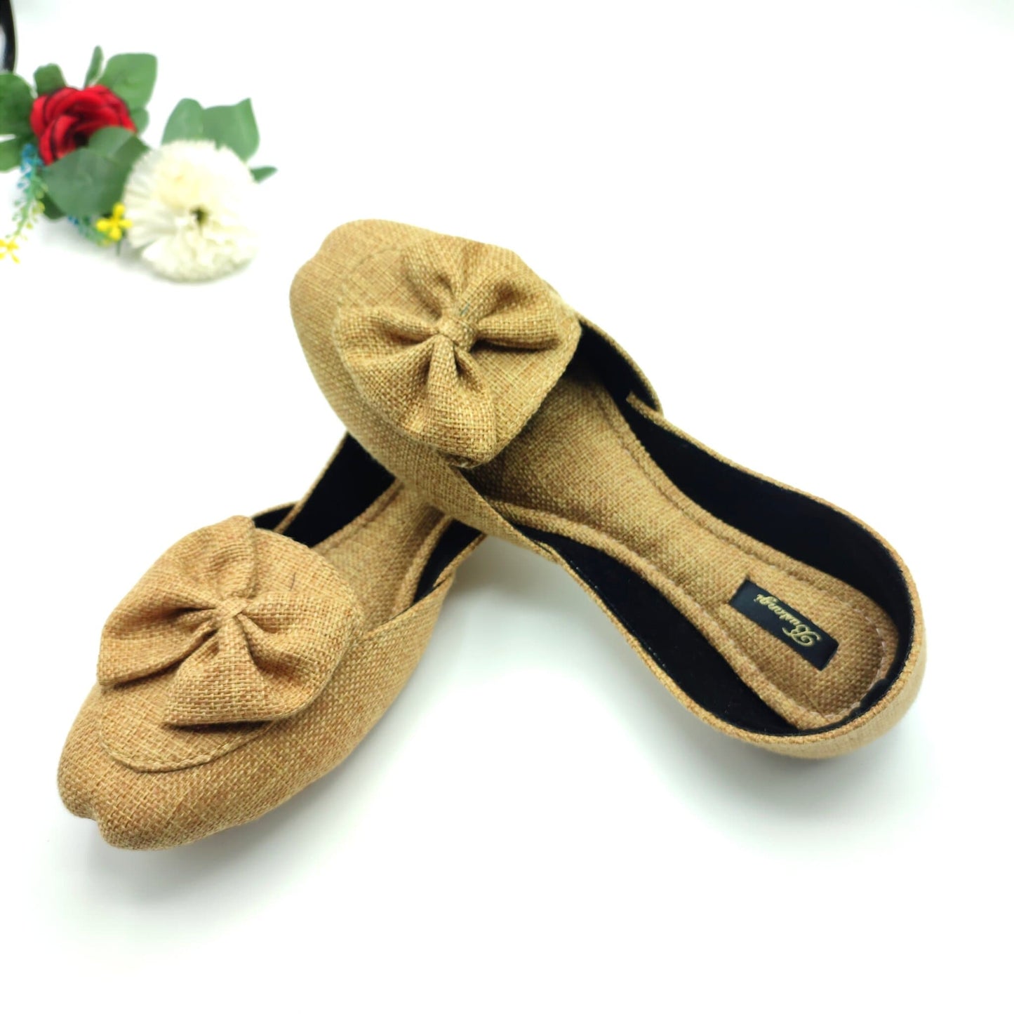 Camel Bow Loafers
