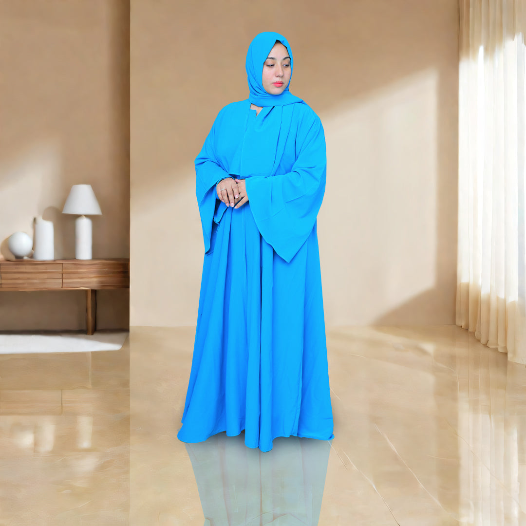 Dual Elegance blue Abaya