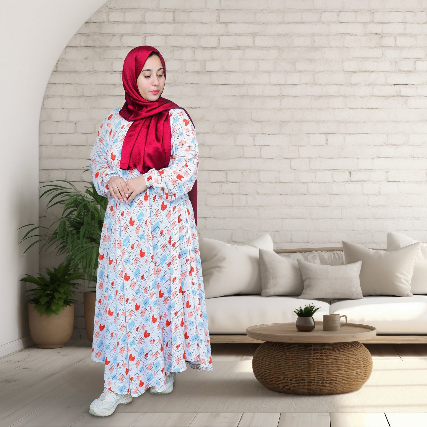 Printed Chiffon Dress