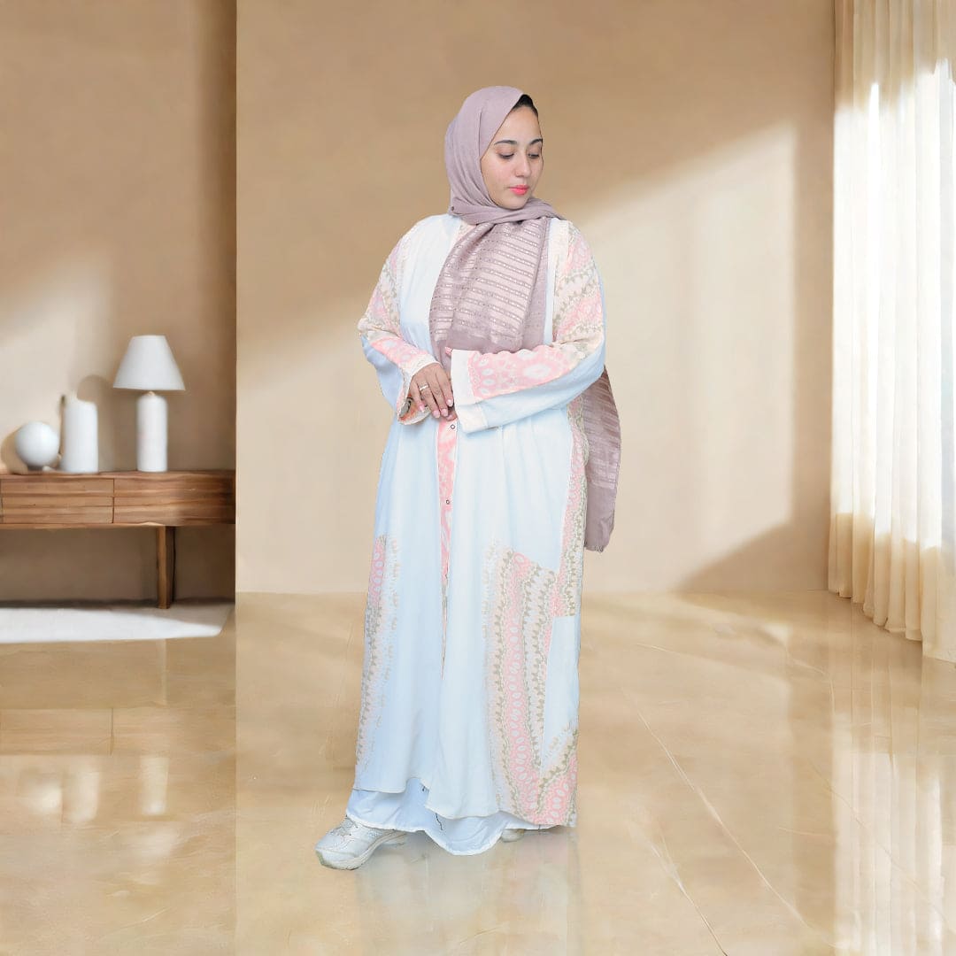 Pastel Chiffon Abaya