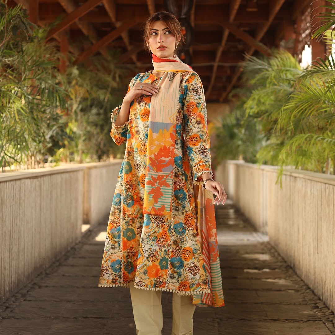 3PC Stitched Printed Lawn Suit