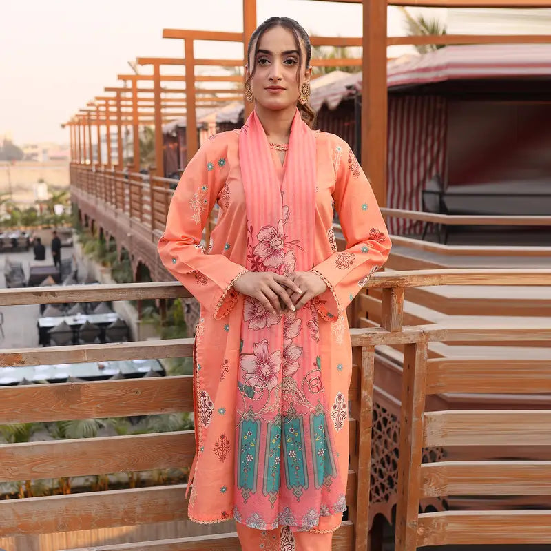3PC Stitched Printed Lawn Suit