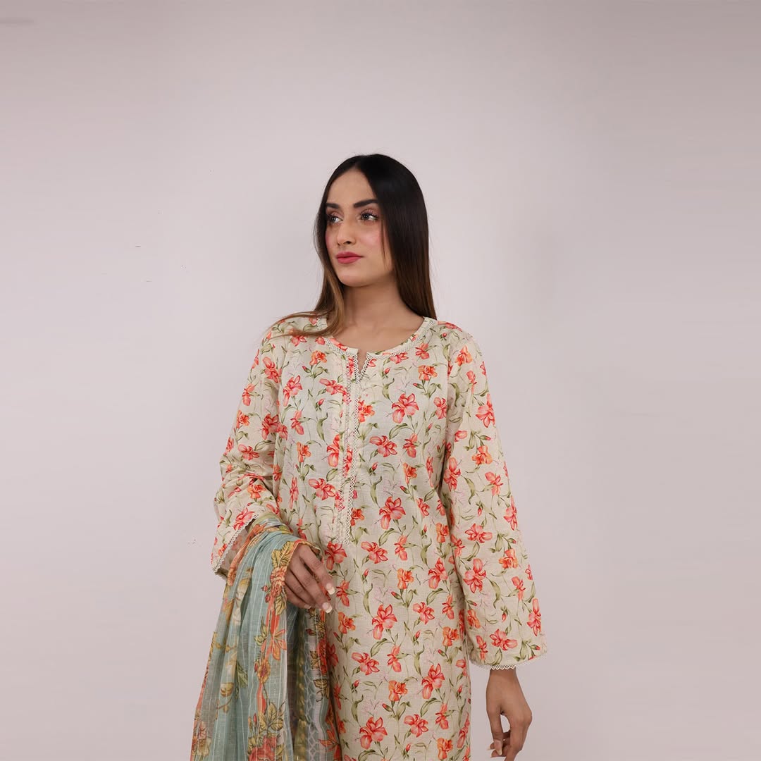 3PC Stitched Printed Lawn Suit