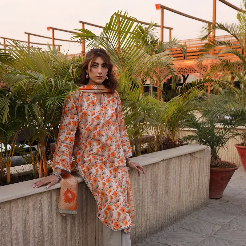 3PC Stitched Printed Lawn Suit