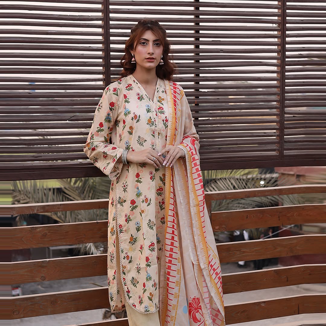 3PC Stitched Printed Lawn Suit