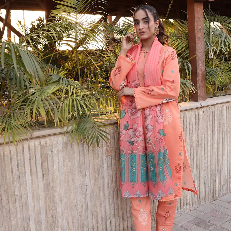 3PC Stitched Printed Lawn Suit