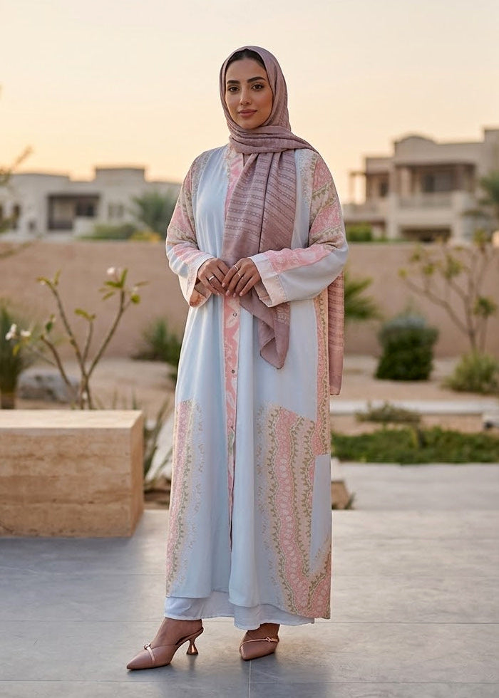 Pastel Chiffon Abaya