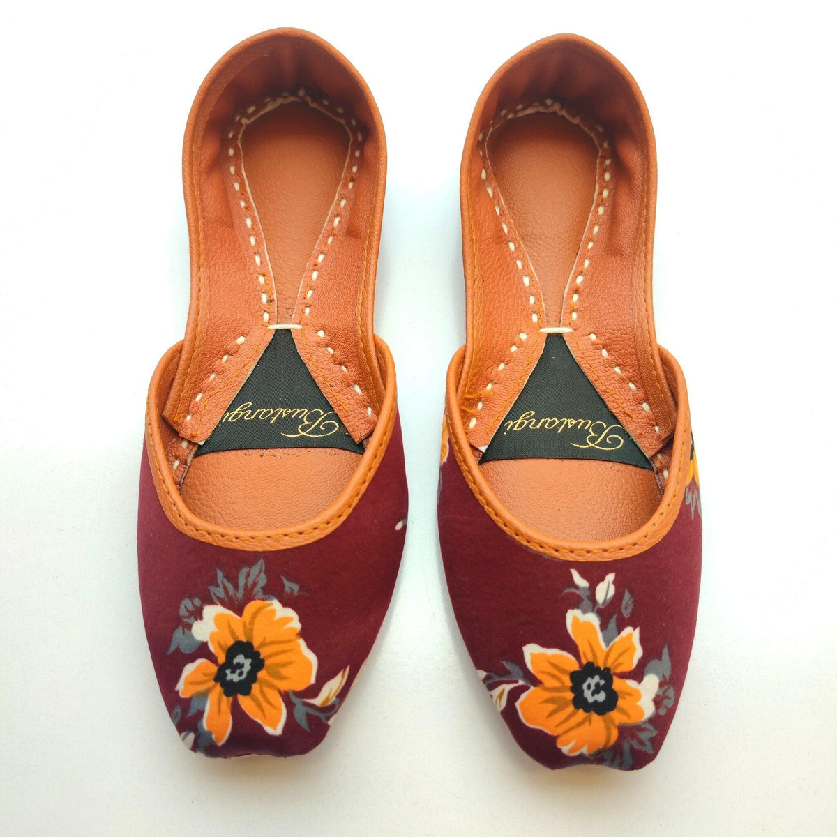Yellow Floral Casual Khussa CK012 - Bustangi