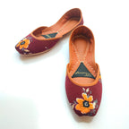 Yellow Floral Casual Khussa CK012 - Bustangi
