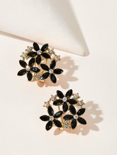 Shein- Flower Decor Stud Earrings 1pair - Bustangi