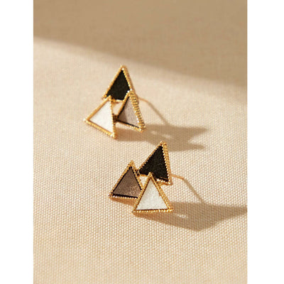 Shein- Triangular Cuneiform Earrings In Homogeneous Colors, One Pair - Bustangi