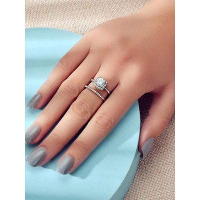 Shein- 2pcs Rhinestone Decor Ring - Bustangi