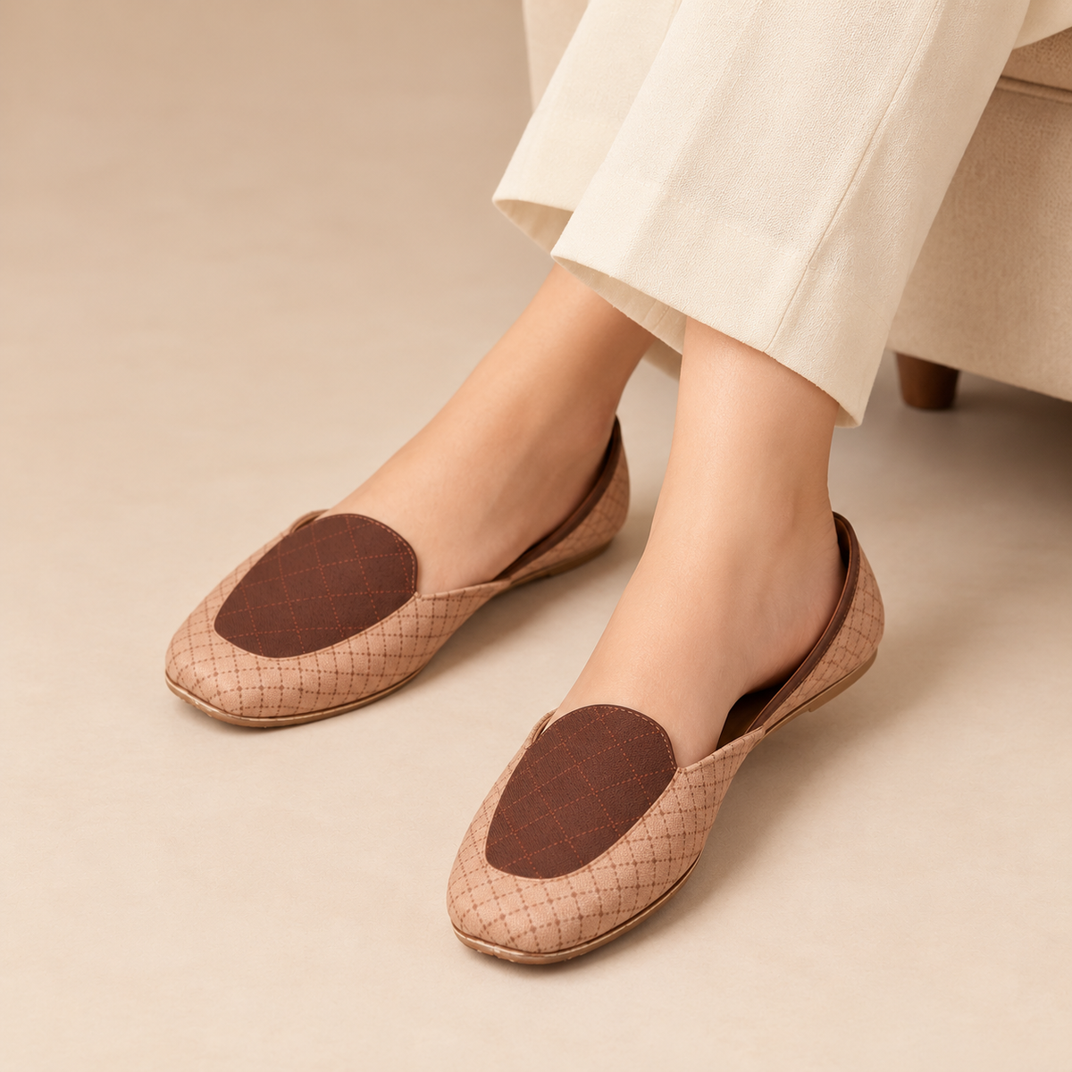 Zarmin Blush Khussa Loafer