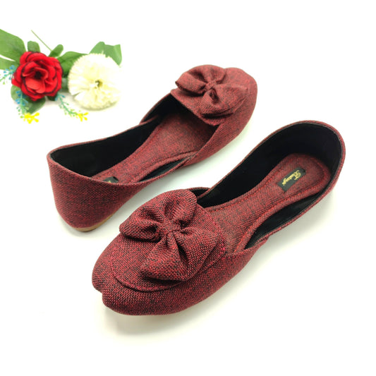 Maroon Bow Loafers