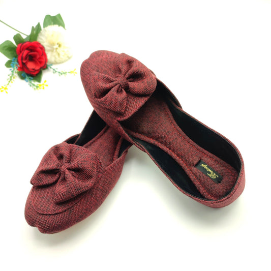 Maroon Bow Loafers