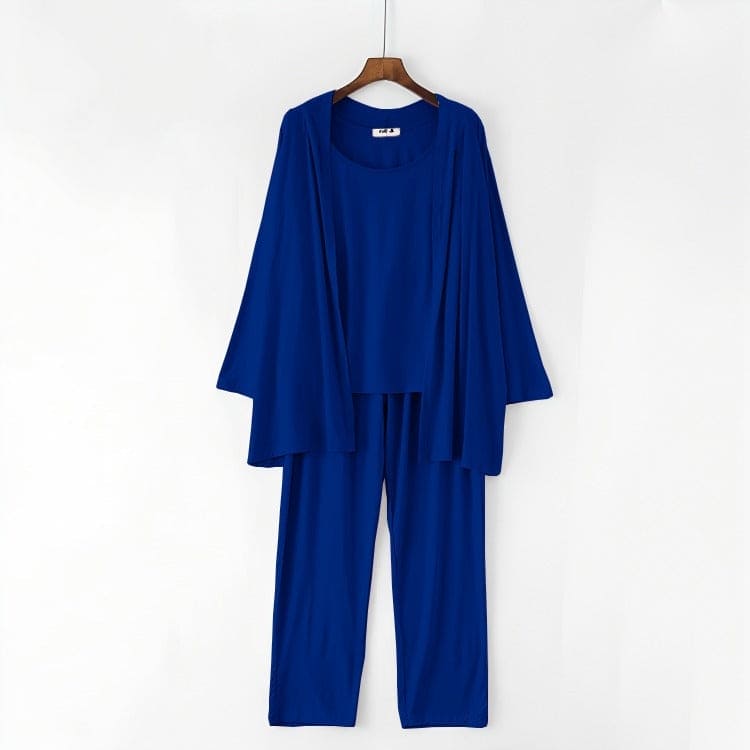 3 Pieces Women Night Suit Pajama Set Nightwear