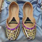 Sparkling Purple Women Khussa E005 - Bustangi