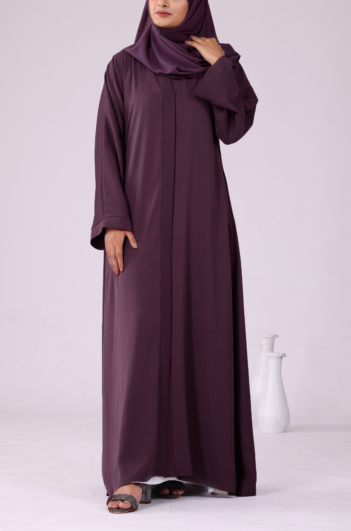 Dark Purple Abaya