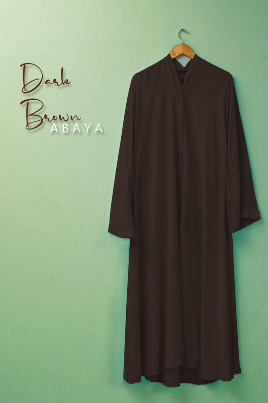 Dark Brown Abaya - Bustangi
