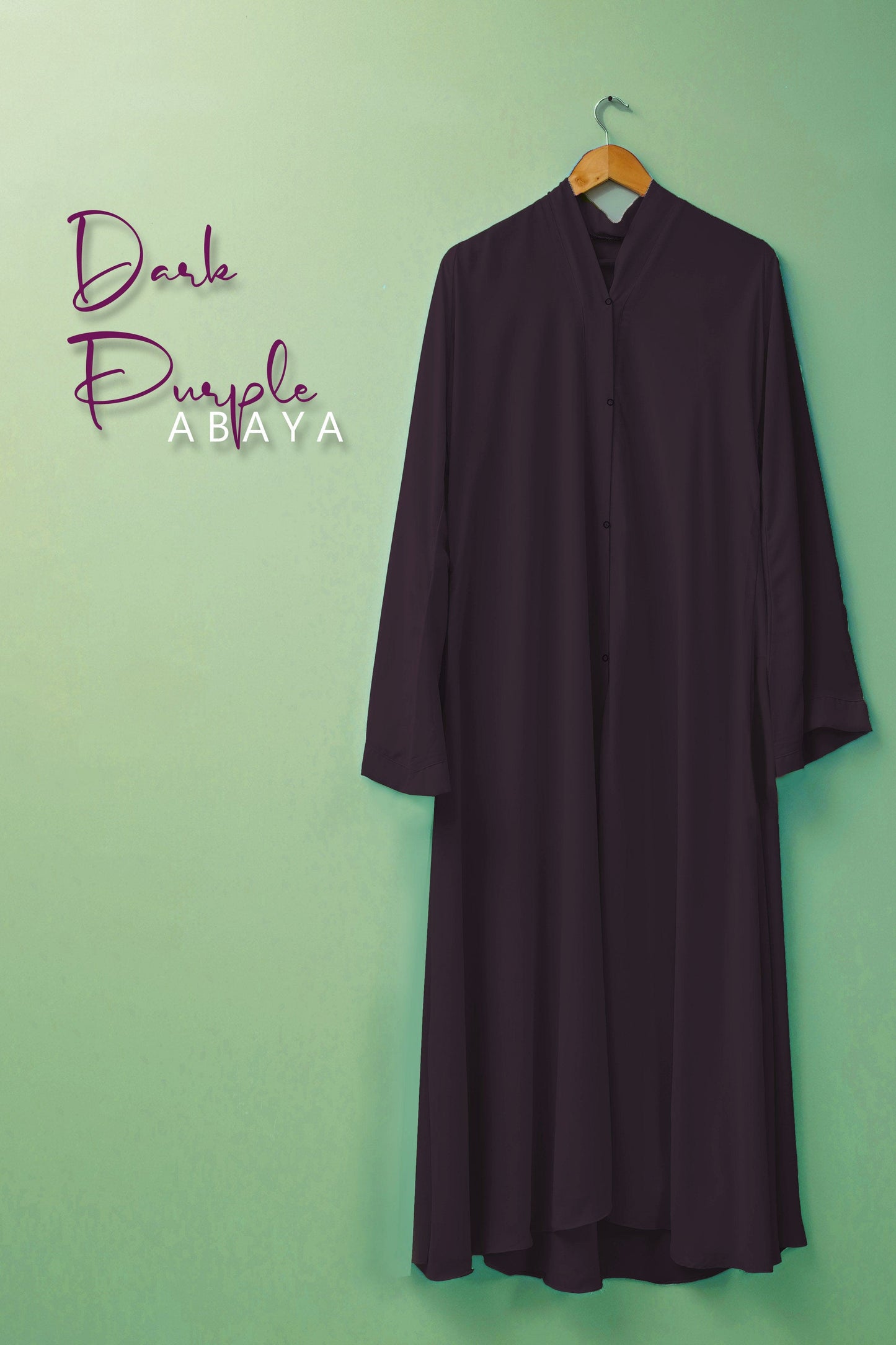 Dark Purple Abaya - Bustangi