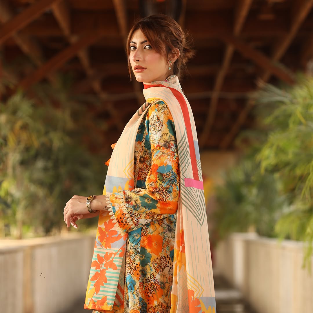 3PC Stitched Printed Lawn Suit