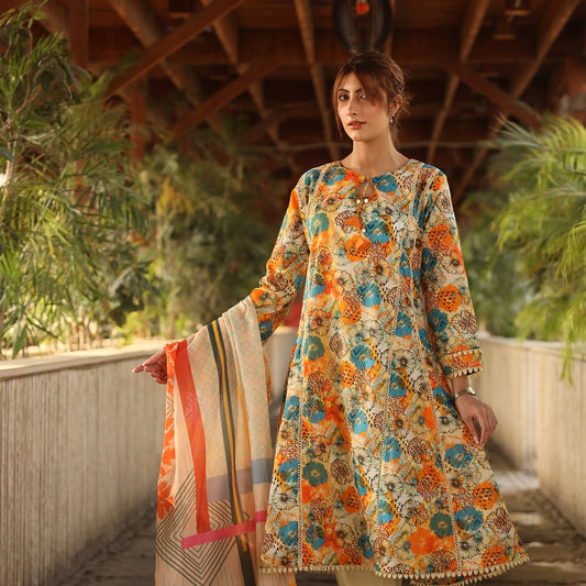 3PC Stitched Printed Lawn Suit