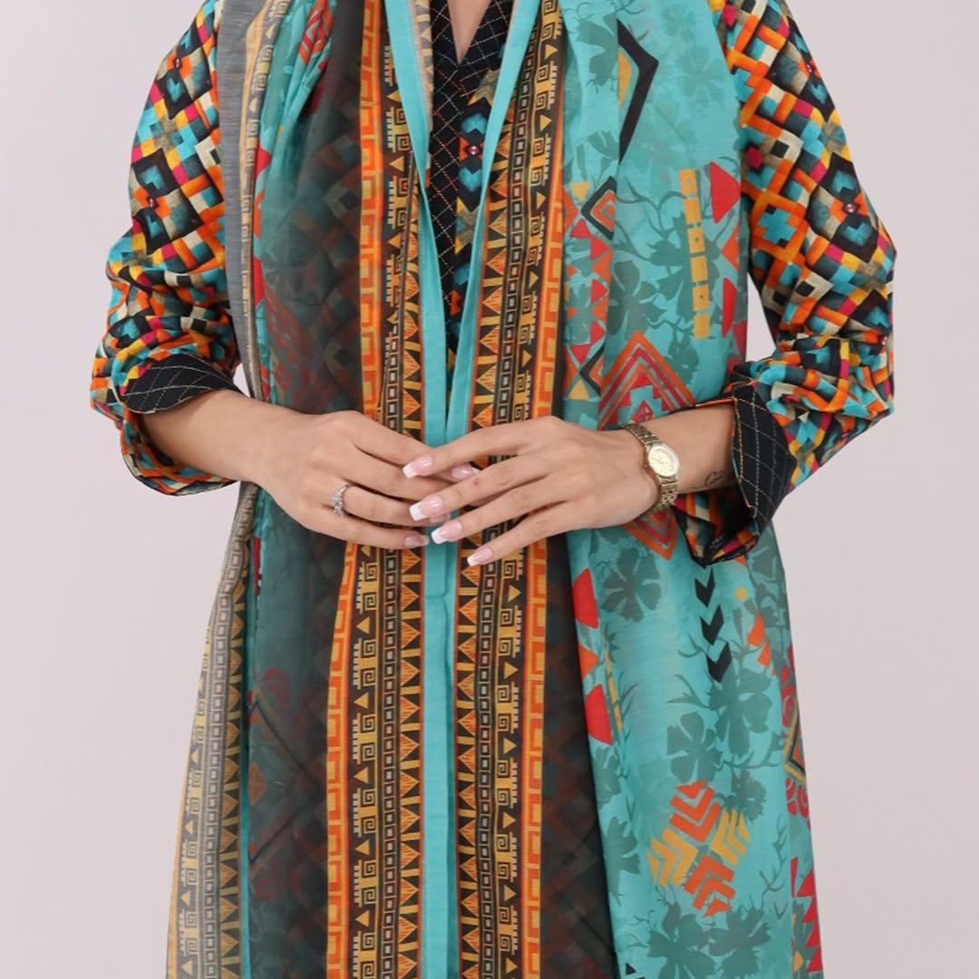 3PC Stitched Printed Lawn Suit