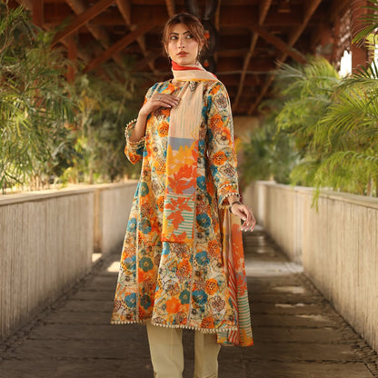 3PC Stitched Printed Lawn Suit