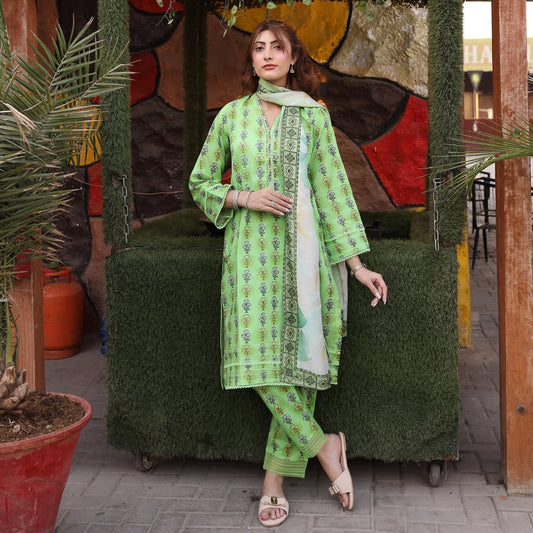 3PC Stitched Printed Lawn Suit