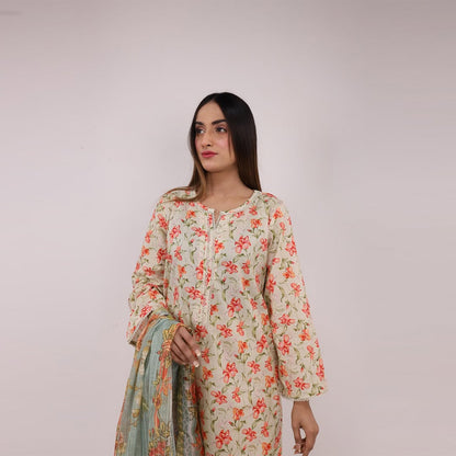 3PC Stitched Printed Lawn Suit