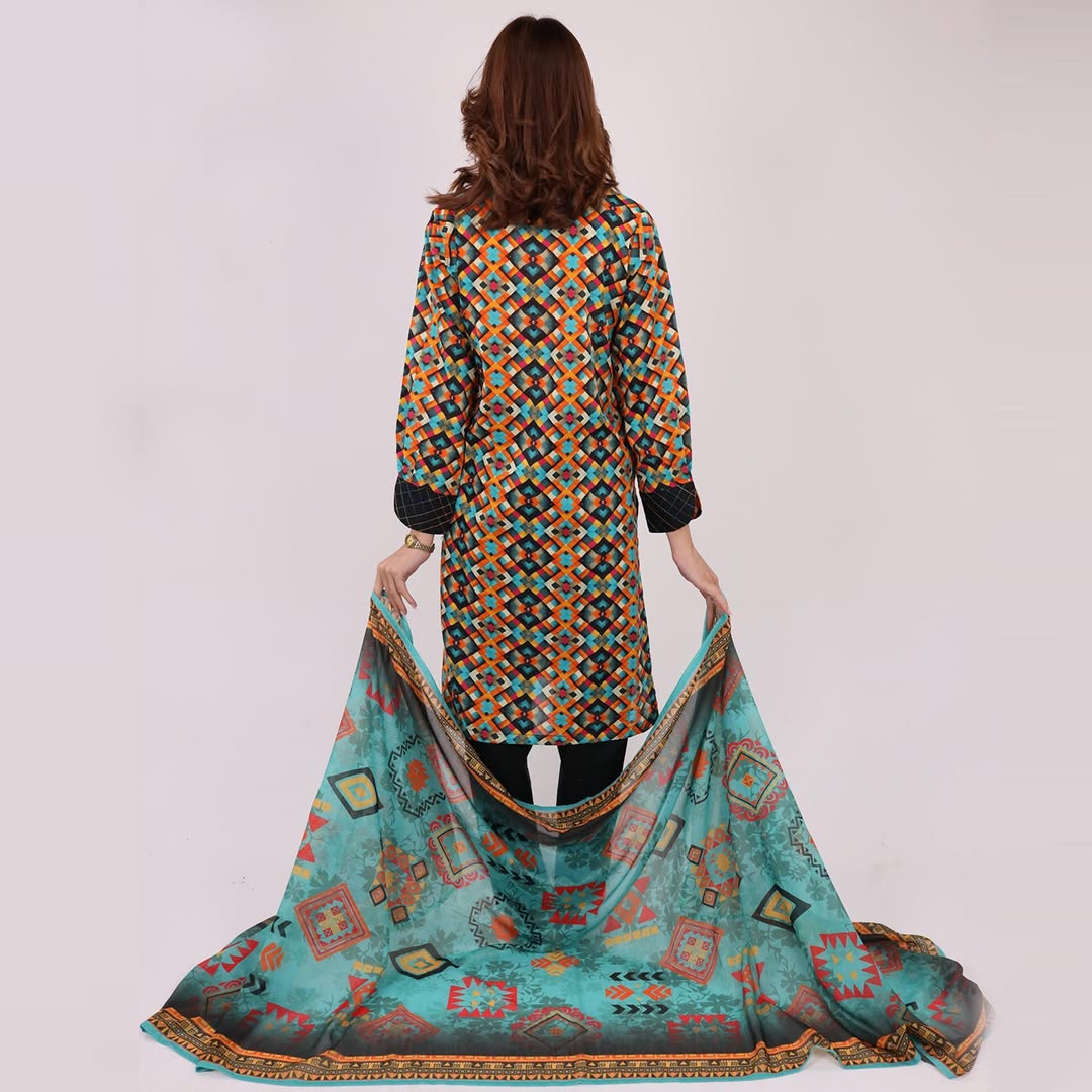 3PC Stitched Printed Lawn Suit