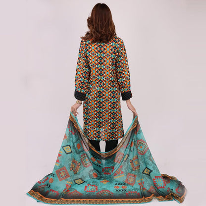 3PC Stitched Printed Lawn Suit