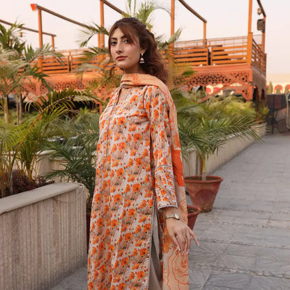 3PC Stitched Printed Lawn Suit