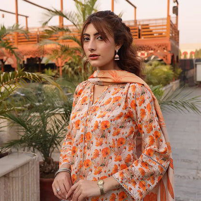 3PC Stitched Printed Lawn Suit