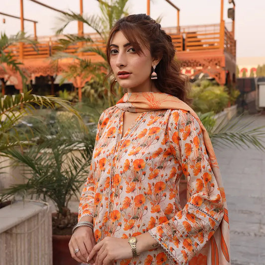 3PC Stitched Printed Lawn Suit