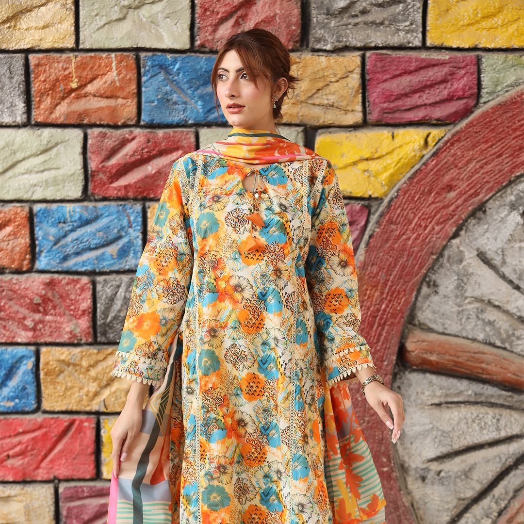 3PC Stitched Printed Lawn Suit