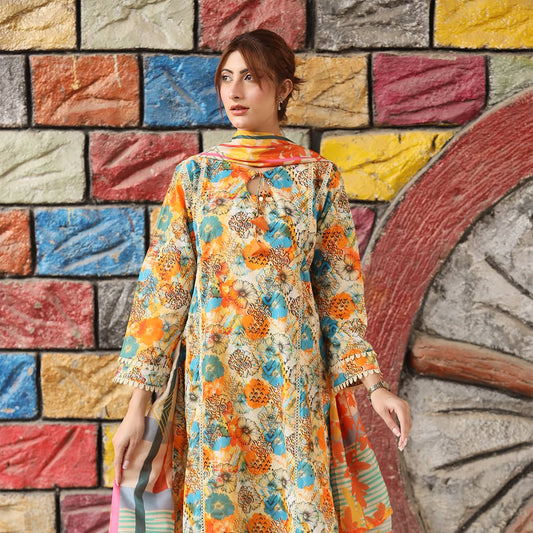 3PC Stitched Printed Lawn Suit