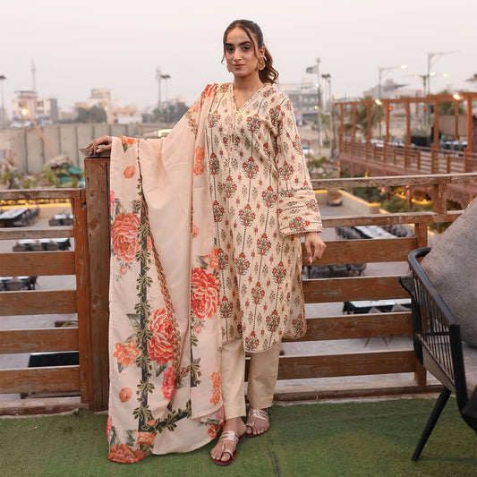 3PC Stitched Printed Lawn Suit