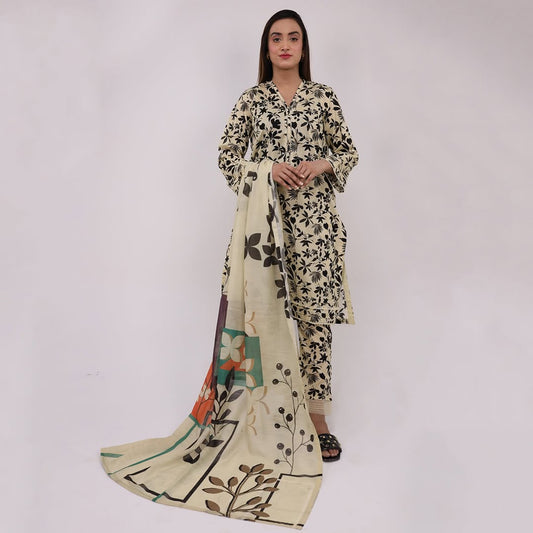 3PC Stitched Printed Lawn Suit