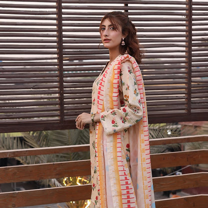 3PC Stitched Printed Lawn Suit