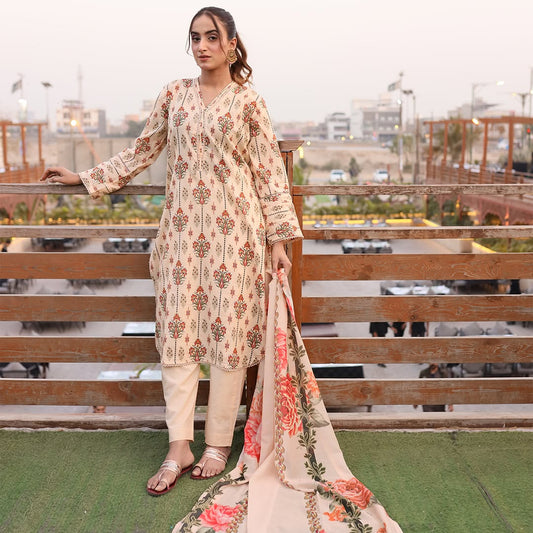 3PC Stitched Printed Lawn Suit