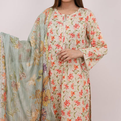 3PC Stitched Printed Lawn Suit