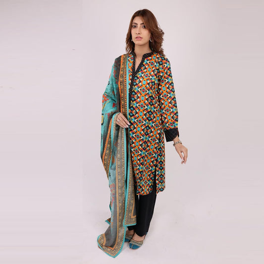 3PC Stitched Printed Lawn Suit