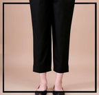 Black Unstitched Cambric Trouser - Bustangi