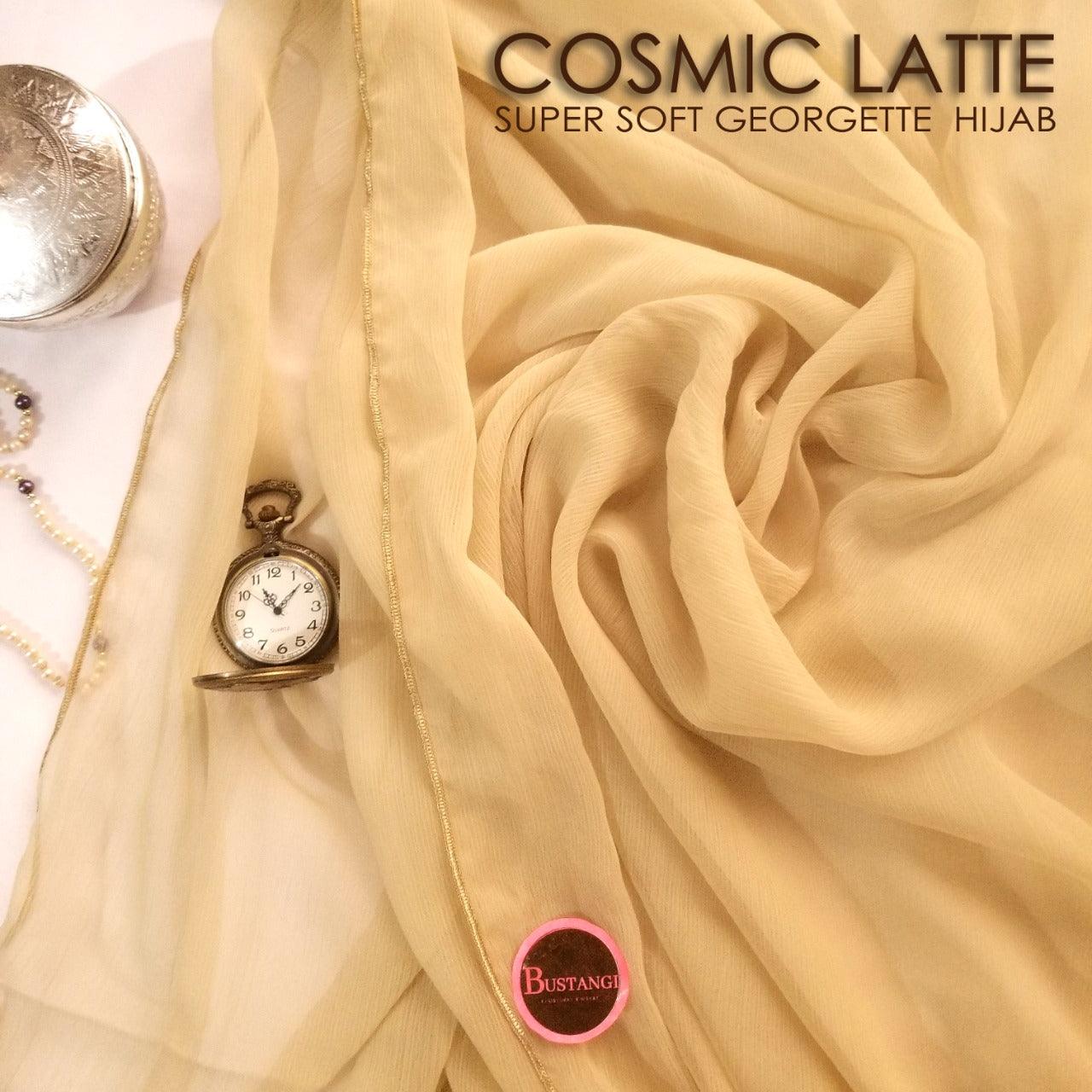 Cosmic Latte Georgette  Hijab - Bustangi