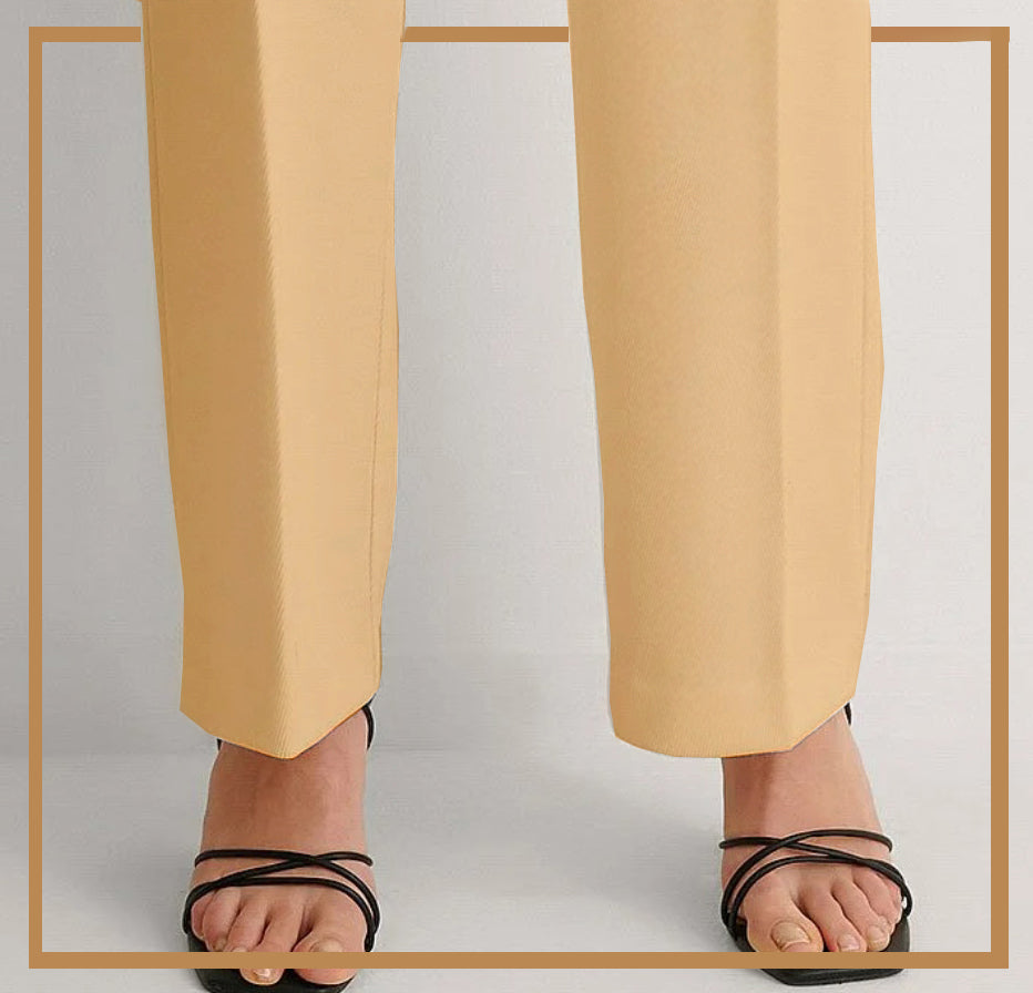 Khaki Unstitched Cambric Trouser - Bustangi